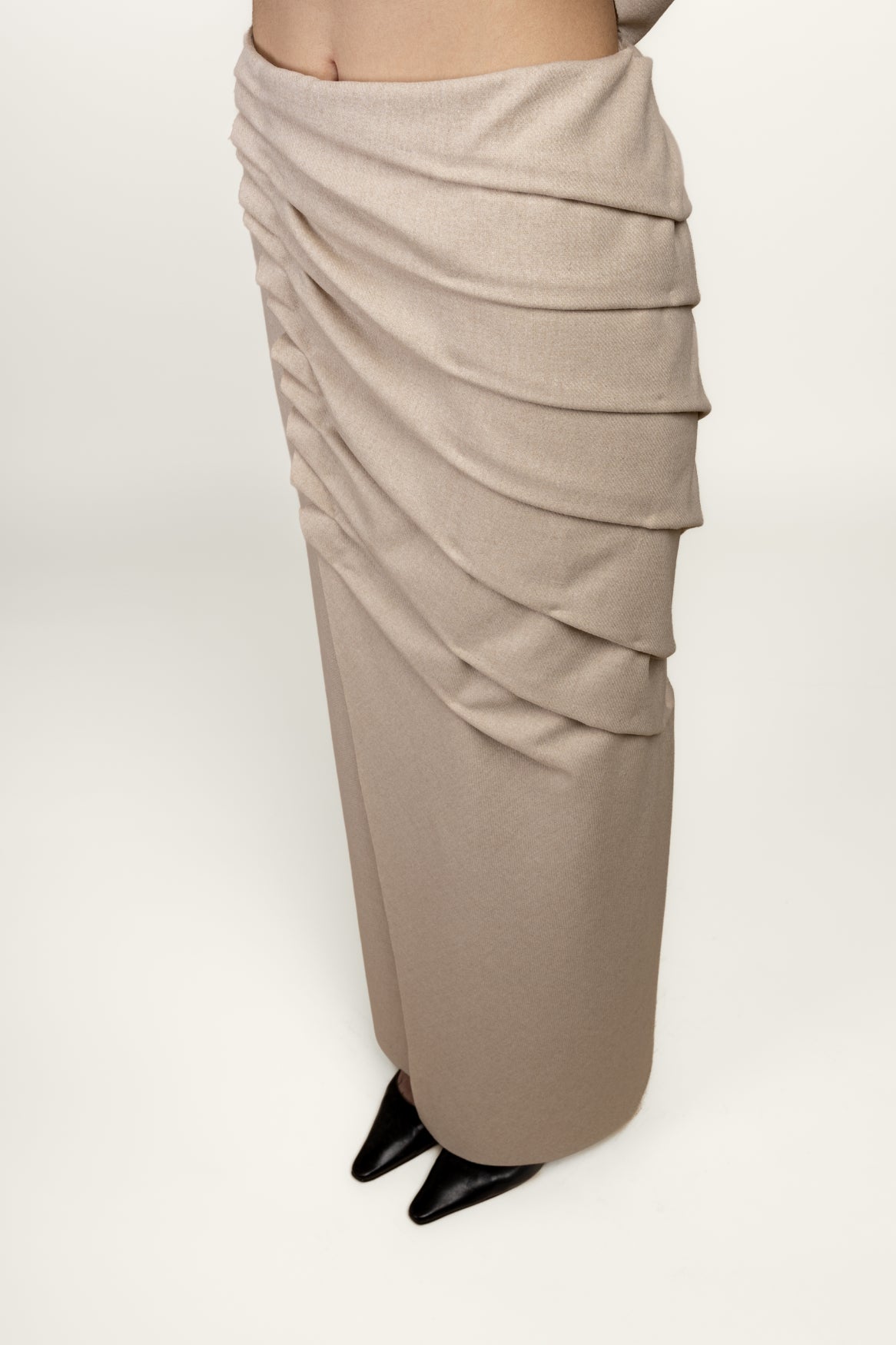 Model wearing HALCYON SKIRT | Close up | MAISON MAGDALENA