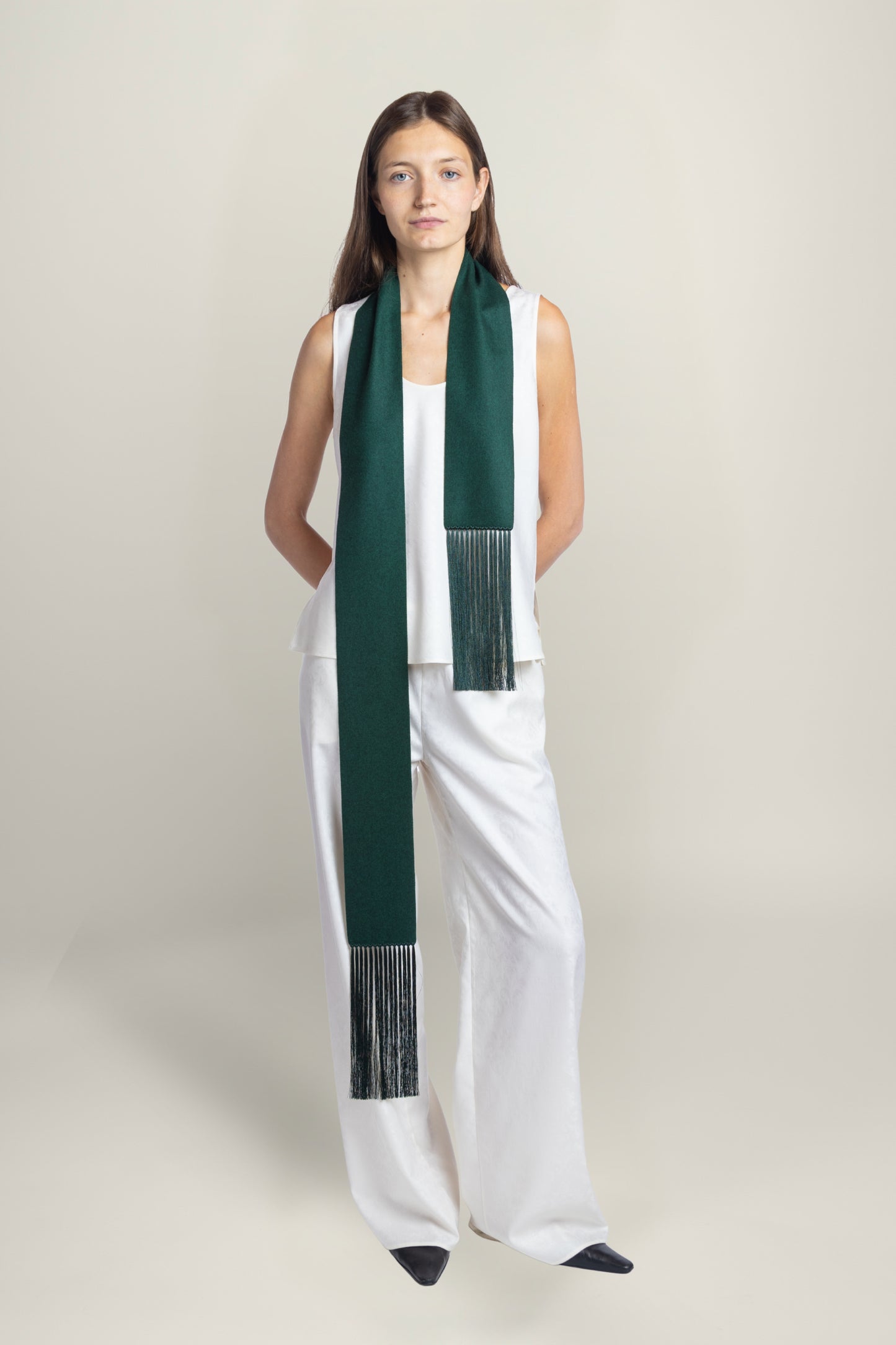 BRISA SLIM SCARF | FOREST GREEN