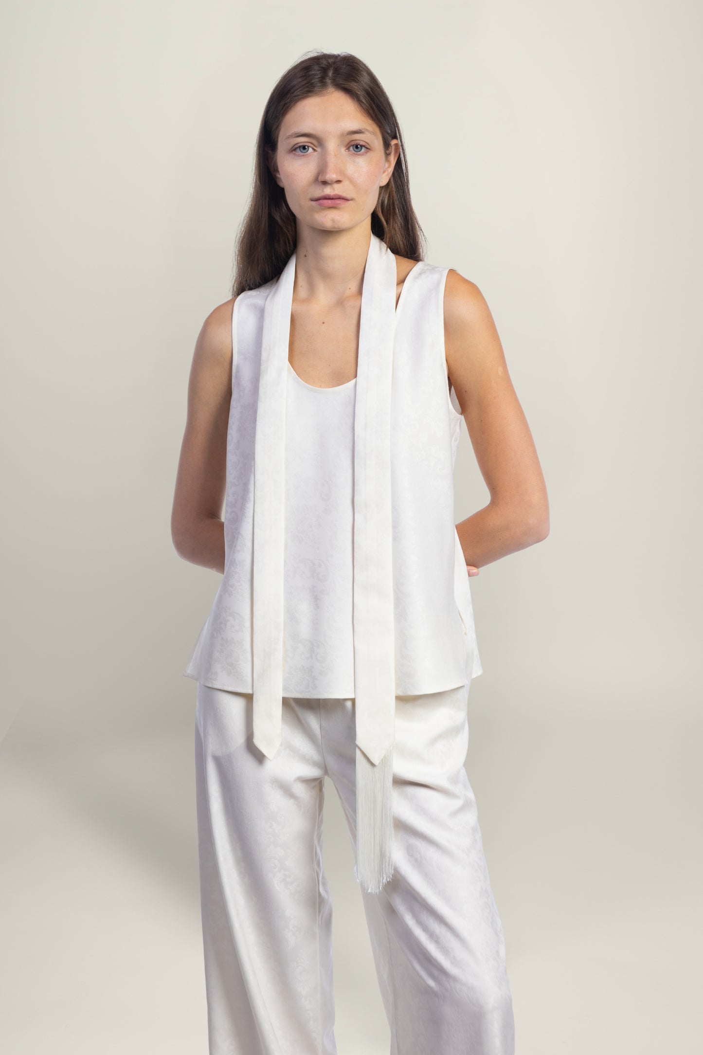 BRISA JACQUARD TIE | IVORY