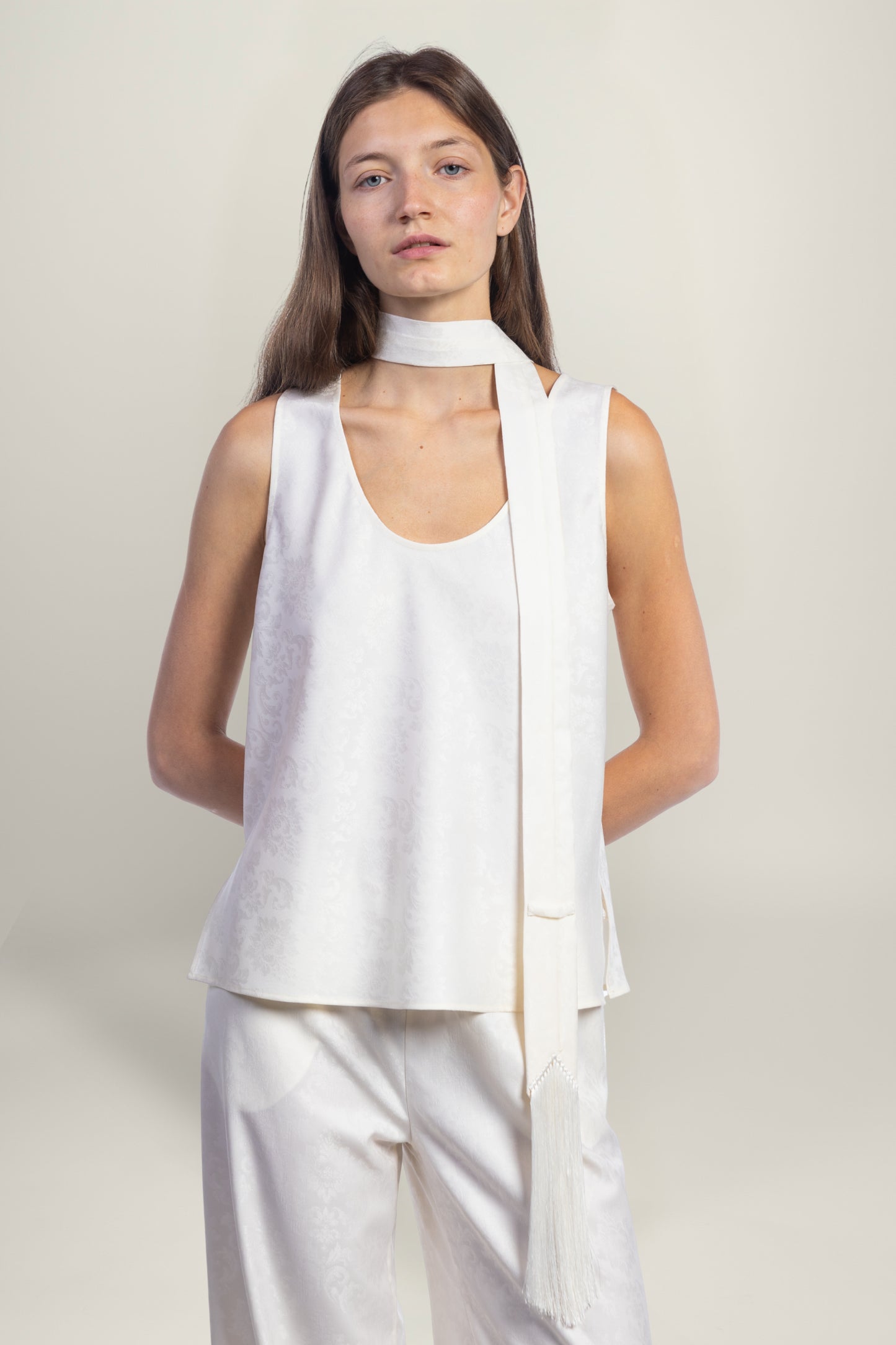 BRISA JACQUARD TIE | IVORY