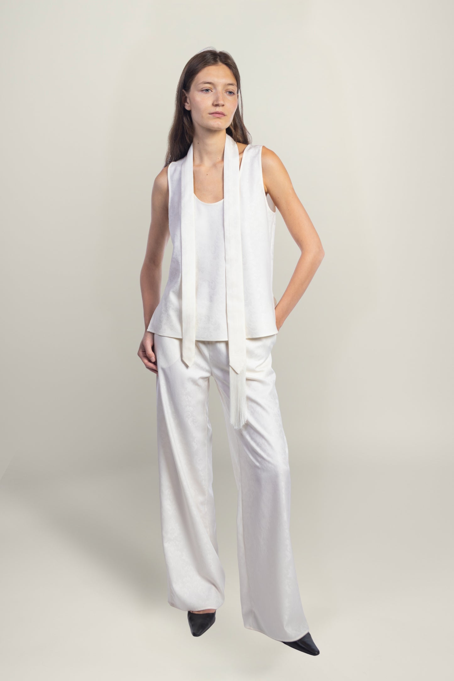 BRISA JACQUARD TIE | IVORY