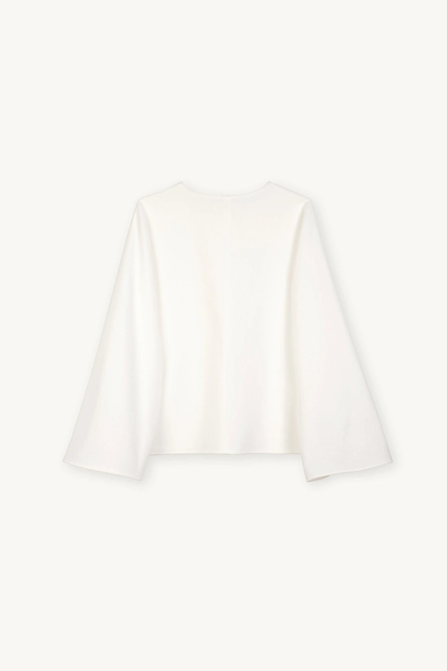 Cruise Top | Cruise Trousers | MAISON MAGDALENA | White top with handmade frog buttons | product picture back view