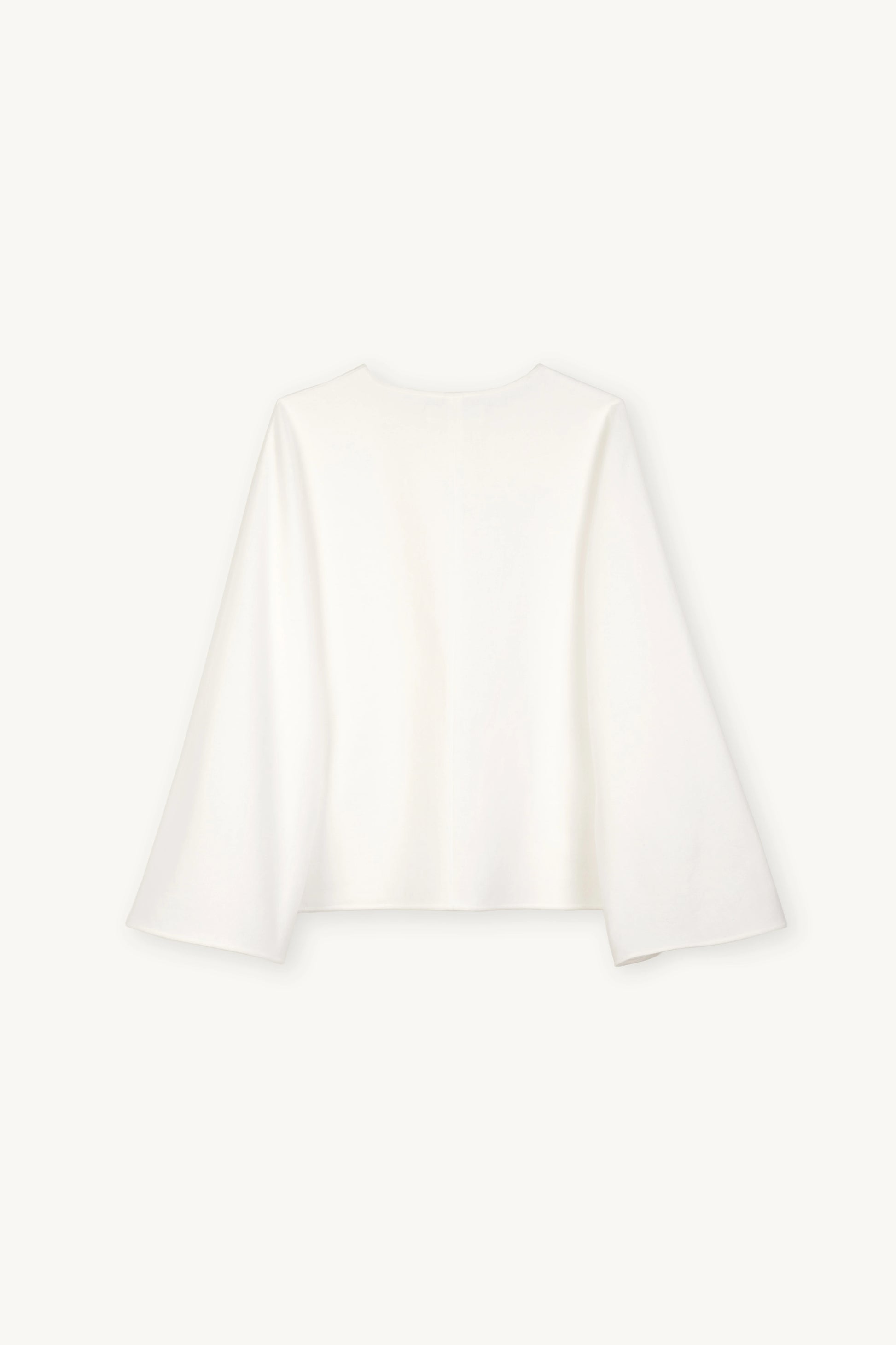 Cruise Top | Cruise Trousers | MAISON MAGDALENA | White top with handmade frog buttons | product picture back view