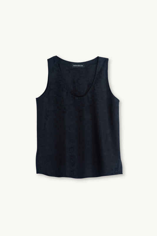 FIORENTINA JACQUARD TOP | BLACK