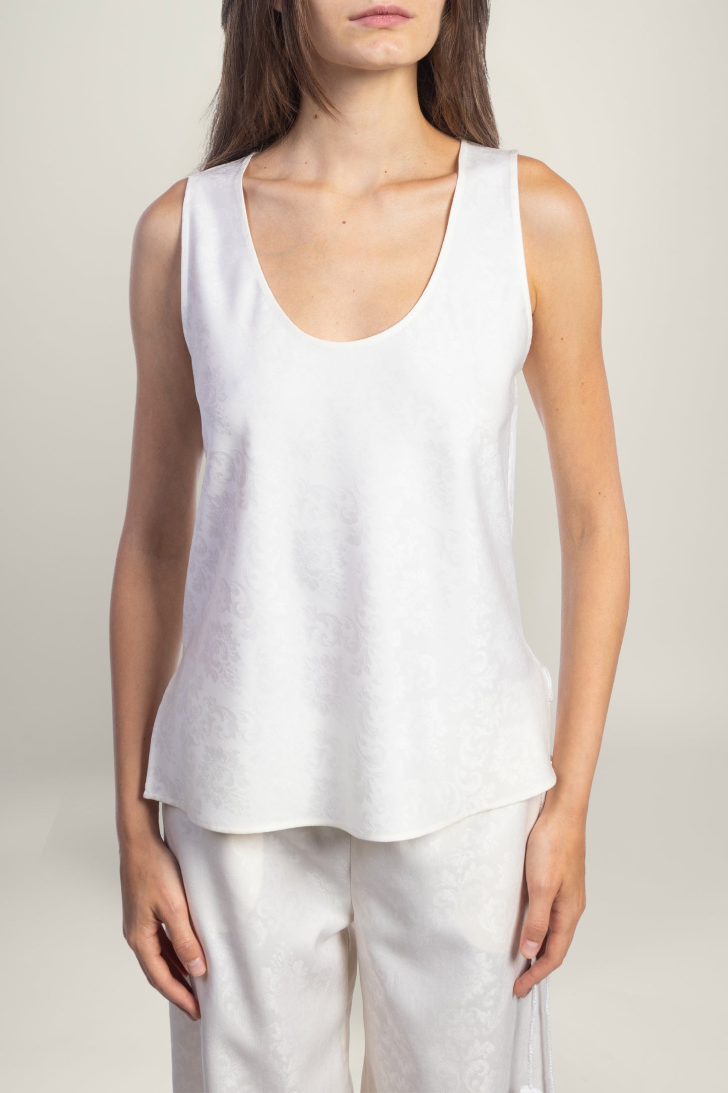 FIORENTINA JACQUARD TOP | IVORY