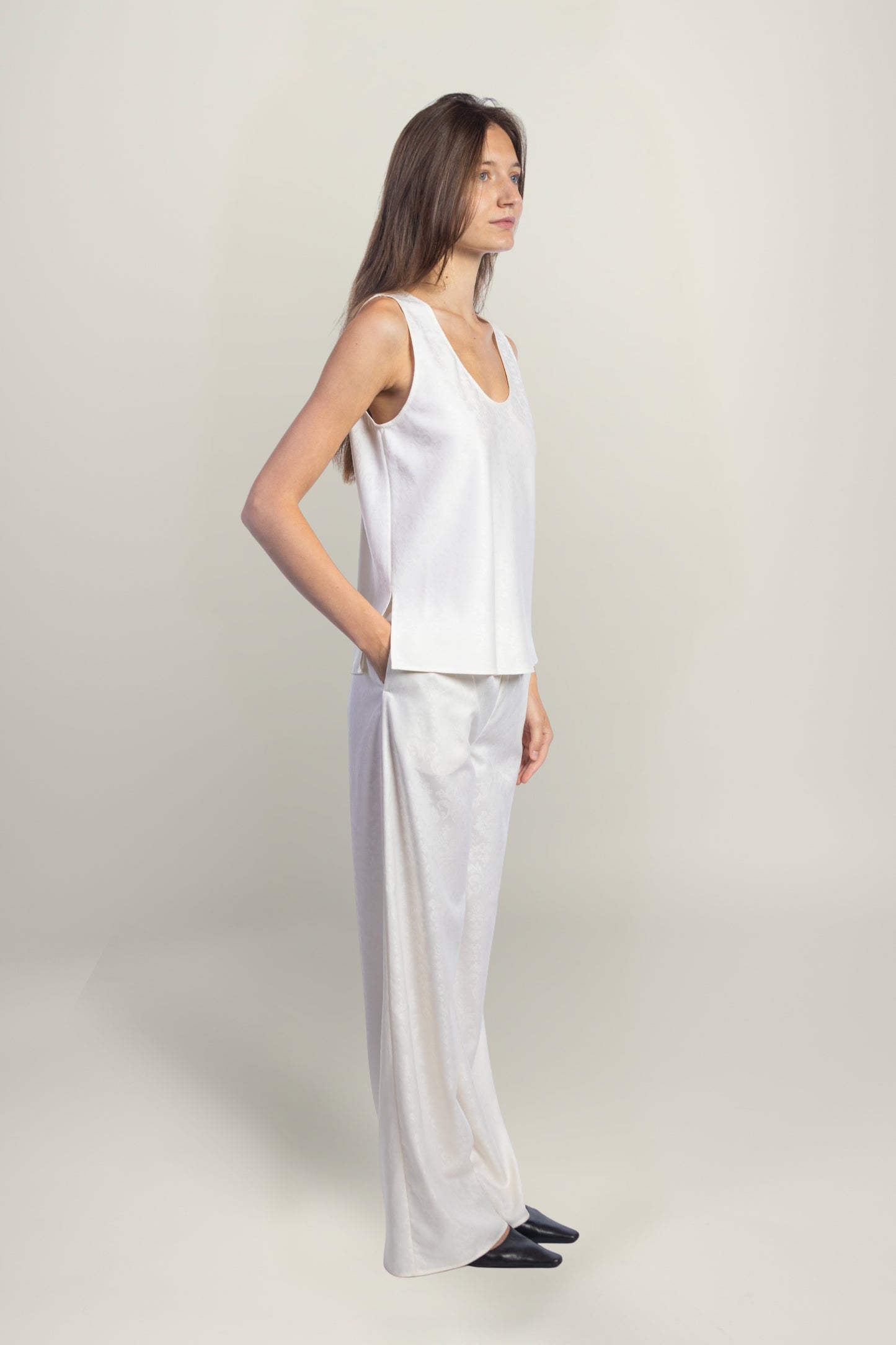 FIORENTINA JACQUARD TOP | IVORY