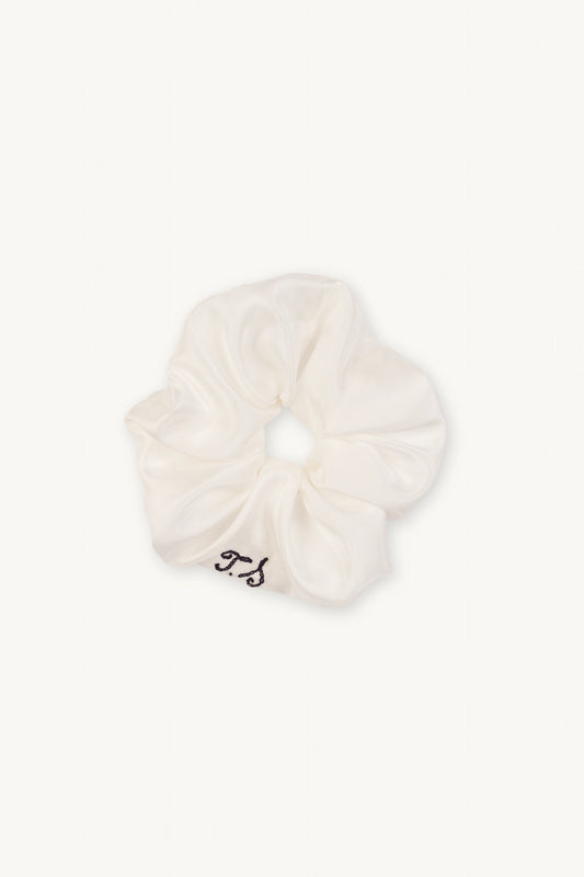 ANTIPASTI SCRUNCHIE - MAISON MAGDALENA - silk scrunchie with embroidered initials - product picture