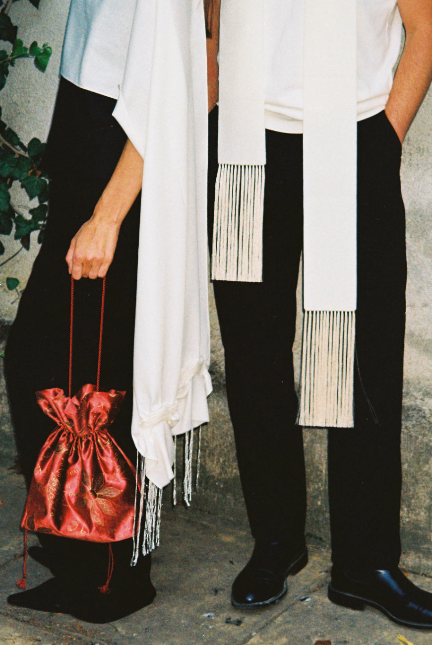 BRISA SLIM SCARF | CREAM