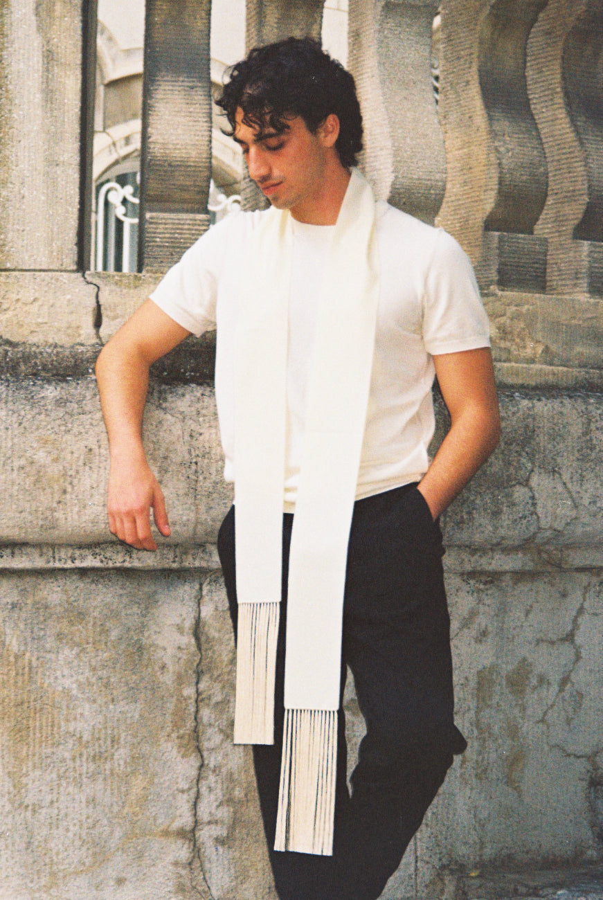 BRISA SLIM SCARF | CREAM